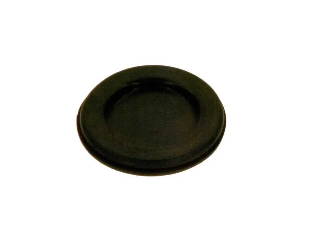 Schwarze runde Gummitülle von Bosch, flach mit einem inneren Ring. Ideal für Dichtungen oder Befestigungen in verschiedenen Anwendungen.